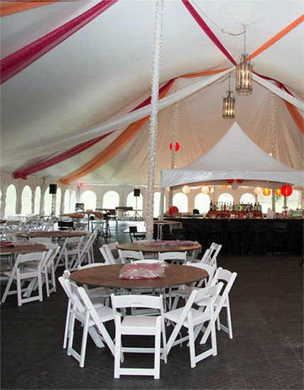 Masterpiece Rentals provides table and chair rentals for parties in Elkins, WV